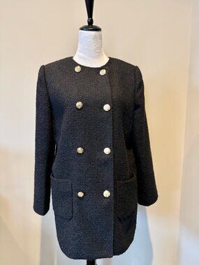 LOFT Petite Tailored Coat Neutral Workwear Classic Jacket